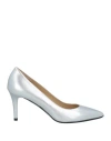 Loriblu Woman Pumps Silver Size 7 Leather In Silver