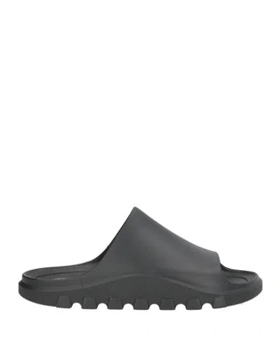 Loriblu Woman Sandals Black Size 11 Rubber In Gray