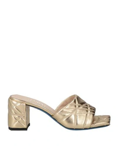Loriblu Woman Sandals Gold Size 5 Leather