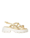 Shop Loriblu Woman Sandals Gold Size 7 Calfskin