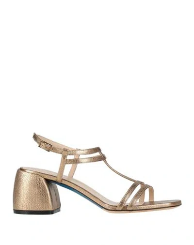 Loriblu Woman Sandals Gold Size 8 Leather