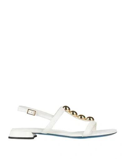 Loriblu Woman Sandals Ivory Size 7 Leather In White