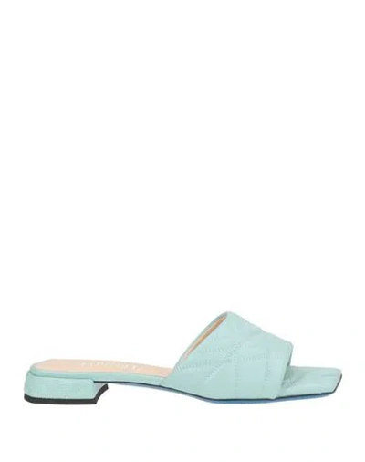 Loriblu Woman Sandals Light Blue Size 9 Leather