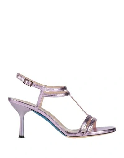 Loriblu Woman Sandals Lilac Size 8 Leather In Purple