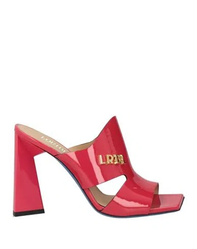Loriblu Woman Sandals Magenta Size 9 Leather In Red