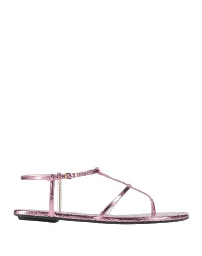 Loriblu Woman Sandals Pink Size 9 Leather