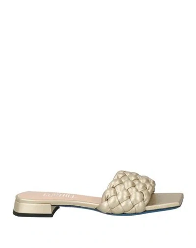 Loriblu Woman Sandals Platinum Size 6 Synthetic Material In Grey