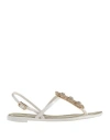 Loriblu Woman Sandals White Size 6 Rubber