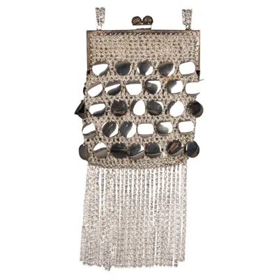 Pre-owned Loris Azzaro Azzaro Evening Bag Circa 1970 By  In Sand