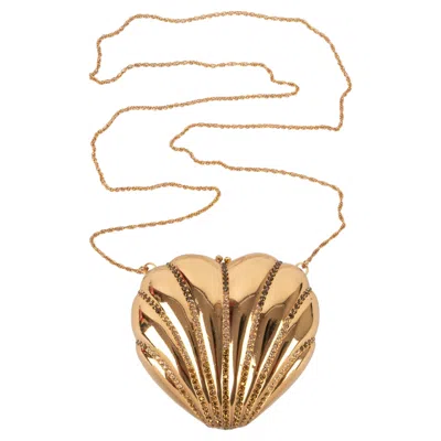Pre-owned Loris Azzaro Azzaro Gold Metal Bag/minaudière