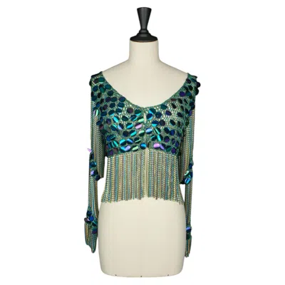 Pre-owned Loris Azzaro Azzaro Top By  1970s In Gray
