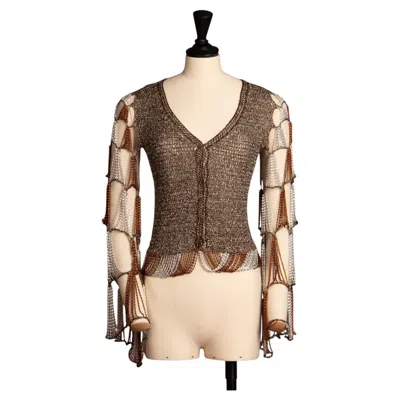 Pre-owned Loris Azzaro Azzaro Top By  1970s In Sand