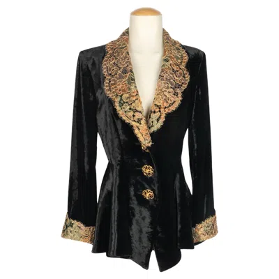 Pre-owned Loris Azzaro Azzaro Velvet Jacket In Black