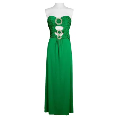 Pre-owned Loris Azzaro Dress In Viscose And Rhinestones In Green
