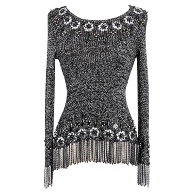 Pre-owned Loris Azzaro Knitted Top In Black