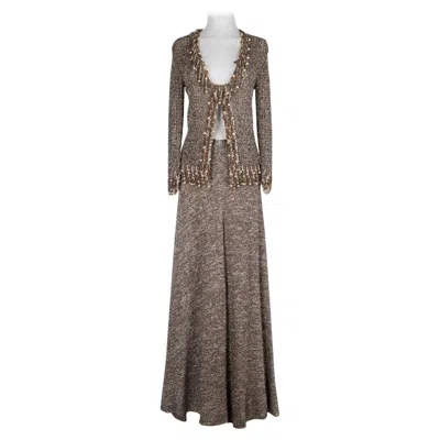 Pre-owned Loris Azzaro Mesh Set In Gray
