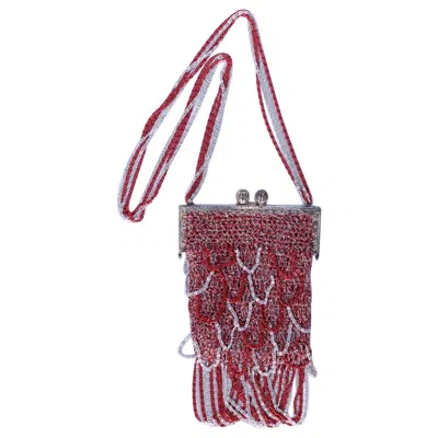 Pre-owned Loris Azzaro Red And Silver Shoulder Bag