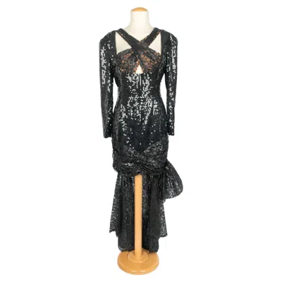 Pre-owned Loris Azzaro Sequined Dress In Black