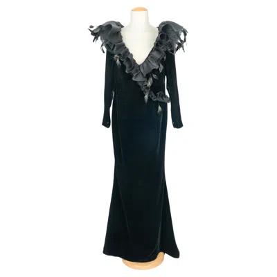 Pre-owned Loris Azzaro Velvet Dress In Black