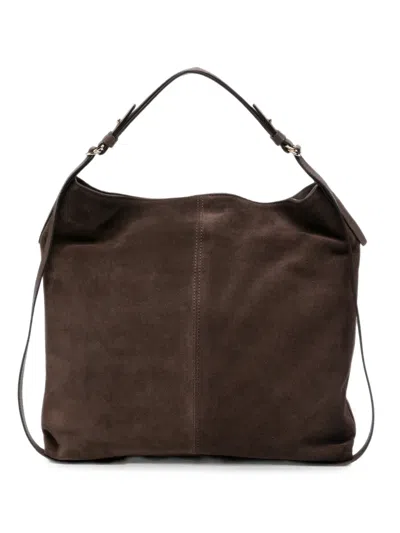 Loristella Giorgia Suede Tote Bag In Pink