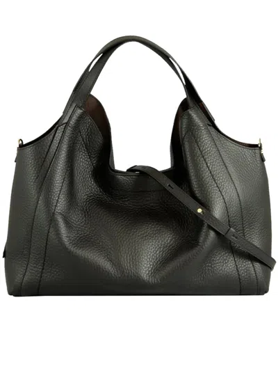 Loristella Serena 2787 Leather Tote Bag In Black