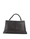 Loristella Top-handle Leather Tote Bag In Black
