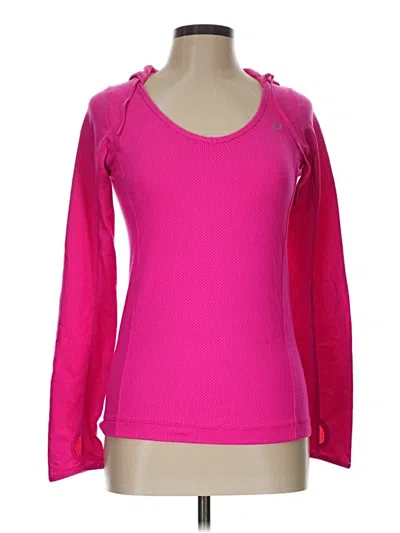 Pre-owned Lorna Jane Active Long Sleeve T-shirt In Pink