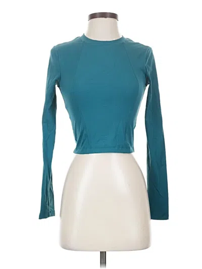Pre-owned Lorna Jane Active Long Sleeve Turtleneck In Blue