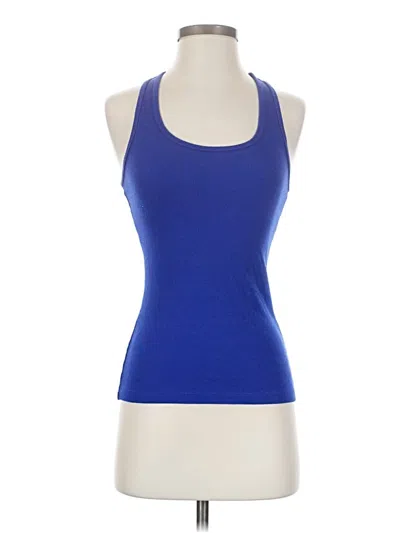 Pre-owned Lorna Jane Active Tank Top Blue Halter Neckline Tops