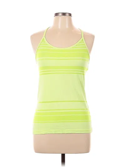 Pre-owned Lorna Jane Active Tank Top Green Halter Neckline Tops