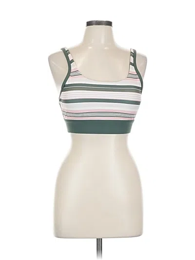 Pre-owned Lorna Jane Active Tank Top Green Strapless Neckline Tops