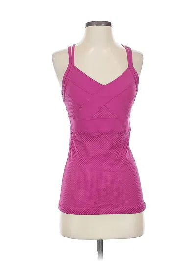 Pre-owned Lorna Jane Active Tank Top Pink Halter Neckline Tops