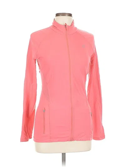 Pre-owned Lorna Jane Active Track Jacket In Pink