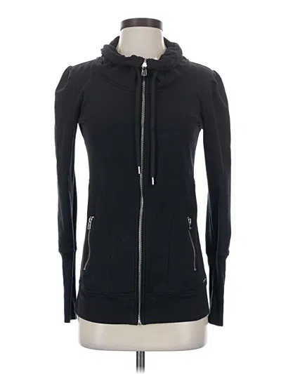 Pre-owned Lorna Jane Active Zip Up Hoodie In Black