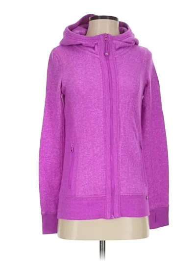 Pre-owned Lorna Jane Active Zip Up Hoodie In Purple