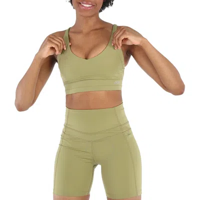 Lorna Jane Ladies Olive Double Time Sports Bra In Green