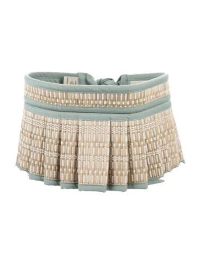 Pre-owned Lorna Murray Cabana Sun Visor Hat In Neutral