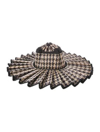 Pre-owned Lorna Murray Pleated Sun Hat In Neutrals