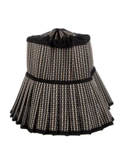 Pre-owned Lorna Murray Ruffle Bucket Hat In Black