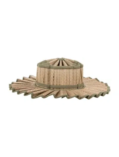 Pre-owned Lorna Murray Small Olive Green Organic Capri Maxi Hat