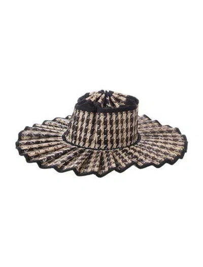Pre-owned Lorna Murray Straw Bucket Hat In Neutrals