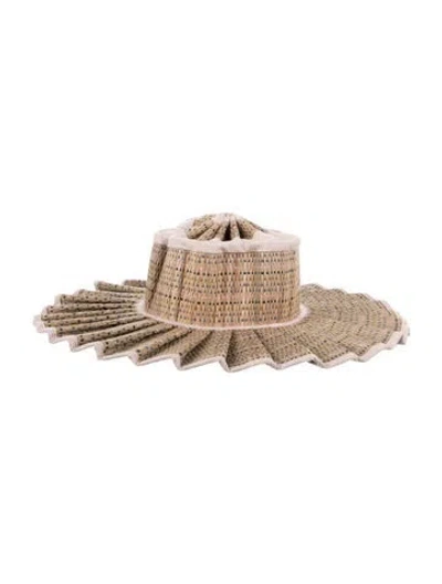 Pre-owned Lorna Murray Straw Sun Hat In Neutrals