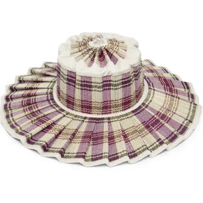 Lorna Murray Women's Red / White / Neutrals Singapore Island Capri Maxi Hat In Red/white
