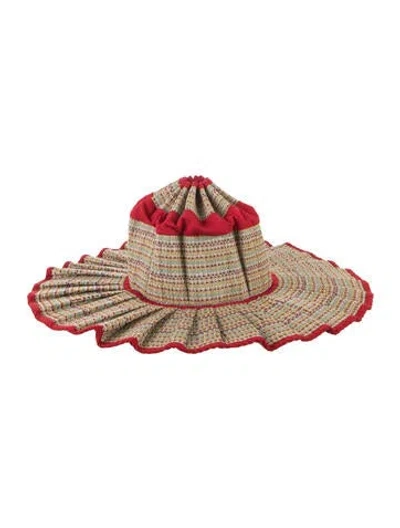 Pre-owned Lorna Murray Woven Sun Hat In Neutrals