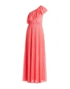 Lorna Woman Maxi Dress Coral Size M Polyester In Red