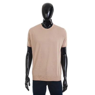 Pre-owned Loro Piana 1025$ Short Sleeve Crewneck T-shirt - Wish Wool, Knit, Light Pink