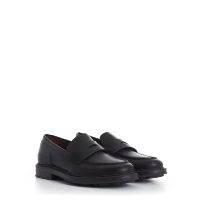 Pre-owned Loro Piana 1150$ Travis Loafers - Black Calfskin Leather, Lug Soles