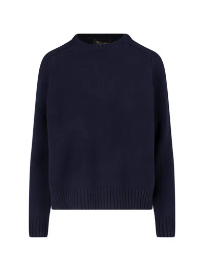 Loro Piana Crewneck Sweater "parksville" In Blue