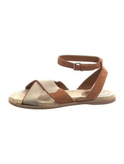 Pre-owned Loro Piana 2016 Suede Espadrilles In Brown