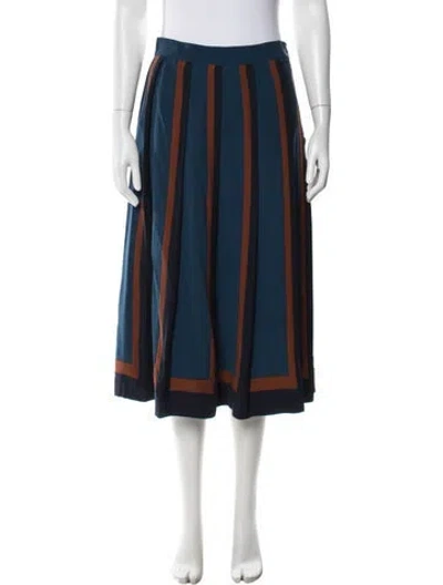 Pre-owned Loro Piana 2018 Midi Length Skirt In Blue